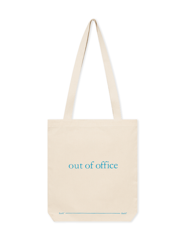 OFFICE TOTE - NATURAL/OCEAN BLUE